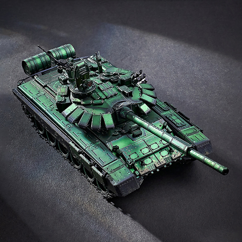 U potpunosti metalni DIY 3D puzzle model T-72B3 glavni borbeni tenk – ukras na stolu za uzrast 15–35