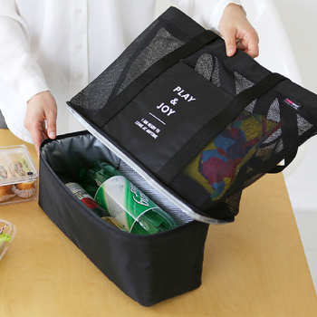 Youtuozhe 2-σε-1 Τσαντα Πικνίκ με Διαχωρισμό Στεγνό και Βρεγμένο YT-B0036, ύφασμα νάιλον με δικτυωτή πλέξη