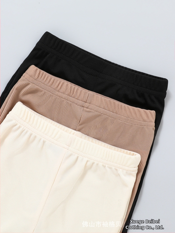 Βρεφικά παντελόνια με φαρδιά καβάλα – ευέλικτο βασικό στυλ, ύφασμα Milk Silk, 100% πολυεστέρας, μονόχρωμο σχέδιο, ζώνη μέσης μεσαίου ύψους