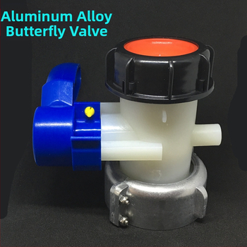 Leptir ventil IBC spremnik, DN50, otporan na kiseline i baze, plastična konstrukcija, 1–1.6 MPa