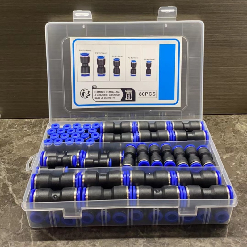 Пневматичен push-in конектор Lacroma – пластмасов корпус, тръбно свързване