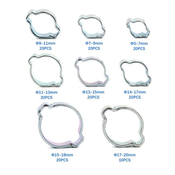 Σφιγκτήρας σωλήνων τύπου αυτιού, γαλβανισμένος, μη μονωμένος, μοντέλο 000536, 150 τεμάχια ανά κουτί.