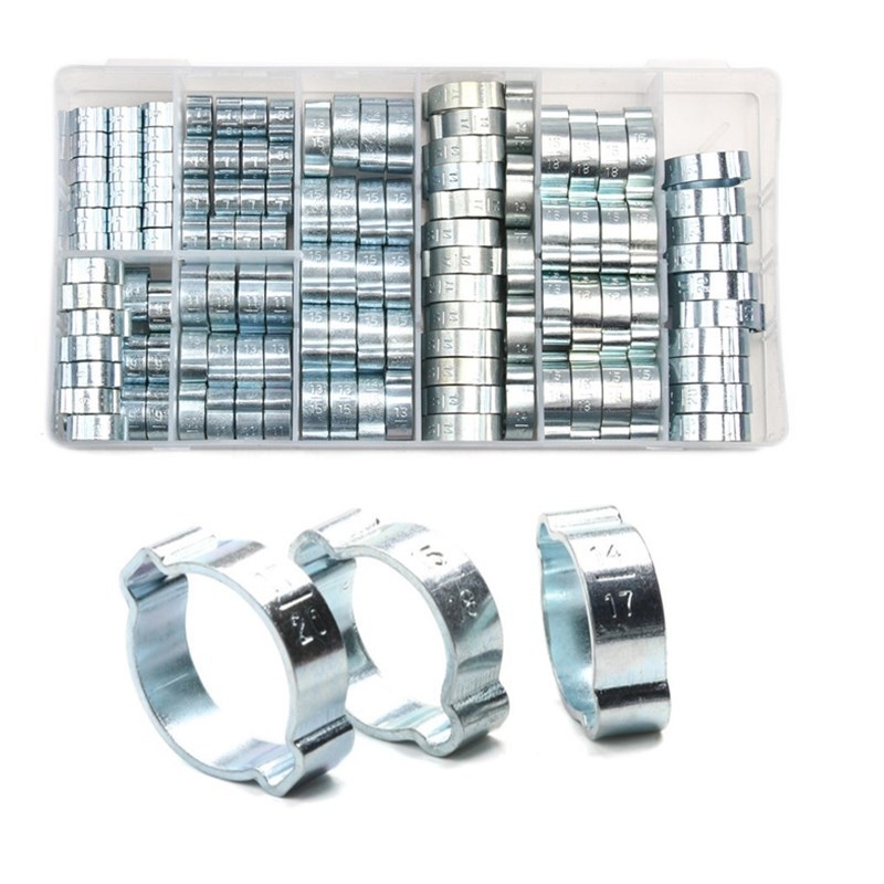 Klamka na potrubie s uchým typom, pozinkovaná, neizolovaná, model 000536, 150 ks v krabici.