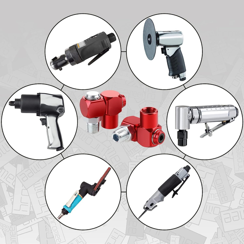 Dingyi алуминиев пневматичен въртящ се съединител 360° универсален