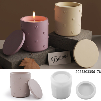 Silikonska forma za reljefna srčana šalice za svijeće – DIY žbuka/cement, originalni dizajn