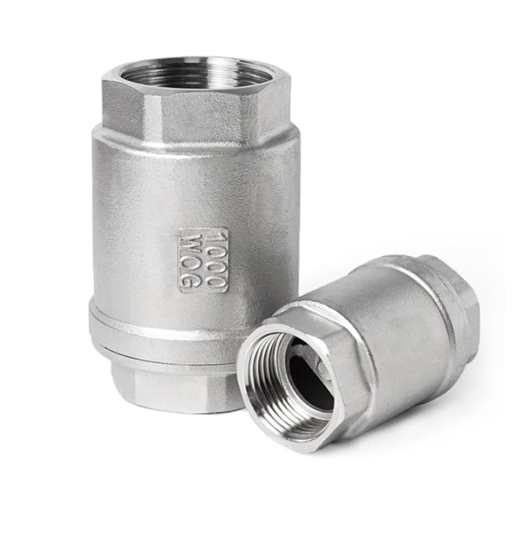 Vertikalni provjerni ventil od 304 nehrđajućeg čelika, H12 navoj, jednosmjerne tok, za vodovodni sustav