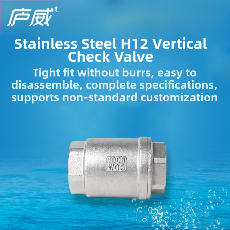 Vertikalni provjerni ventil od 304 nehrđajućeg čelika, H12 navoj, jednosmjerne tok, za vodovodni sustav