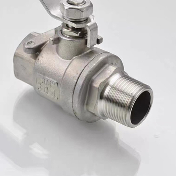Ručni nehrđajući čelični kuglasti ventil s unutarnjim i vanjskim navojem, dvodijelni, za vodu, jednosmjeran tok