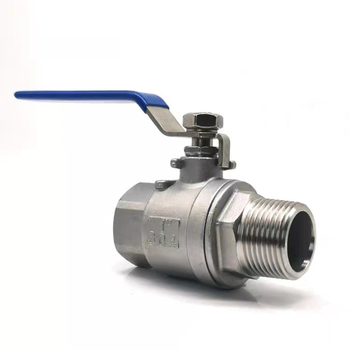 Ručni nehrđajući čelični kuglasti ventil s unutarnjim i vanjskim navojem, dvodijelni, za vodu, jednosmjeran tok