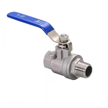 Ručni nehrđajući čelični kuglasti ventil s unutarnjim i vanjskim navojem, dvodijelni, za vodu, jednosmjeran tok