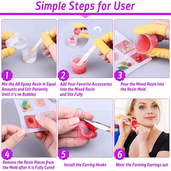 Σετ φορμών σιλικόνης για κοσμήματα από ρητίνη – Ακανόνιστο σχήμα, χρυσό φύλλο, αποξηραμένα λουλούδια και στρας