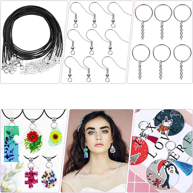 DIY ragasztócsepp készlet – szilikonból készült forma ékszerekhez, szabálytalan alak, aranyfólia, szárított virágok és strasszok