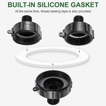 Adapter za vrtno crijevo IBC – plastični, mogućnost prilagodbe, bez brenda