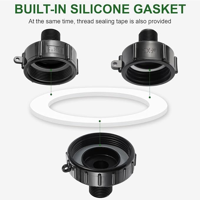 Adapter za vrtno crijevo IBC – plastični, mogućnost prilagodbe, bez brenda