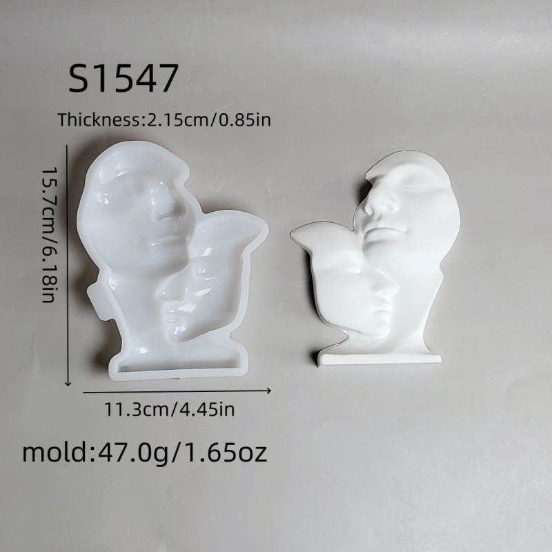 S1547 Silikónová forma na omietku – Abstraktné objatie muža a ženy, nepravidelný tvar, DIY
