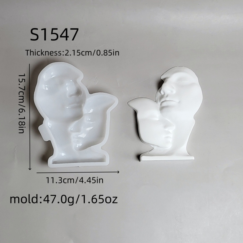 S1547 Silikónová forma na omietku – Abstraktné objatie muža a ženy, nepravidelný tvar, DIY