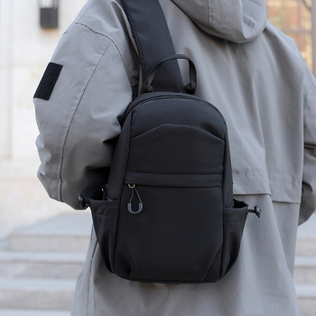 Vyriška krūtinės rankinė, miesto paprastumas, nailonas, kvėpuojanti, poliesterio pamušalas