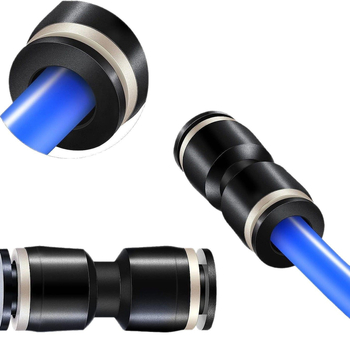 Комплект пневматични конектори Push-In за въздух, 60 броя, бързо освобождаване, неръждаема стомана 304+316, монтаж чрез заключваща гайка, Mengyao Pneumatic