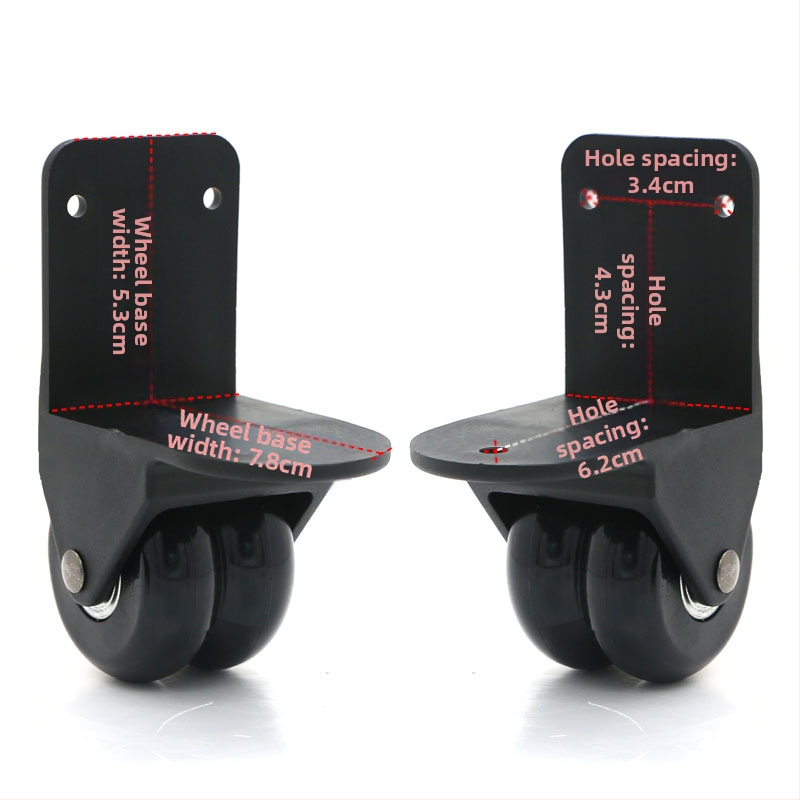 Shaper D026 пластмасови насочени колела за аксесоари за багаж – PVC сърцевина, колела с прав ъгъл