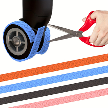 4 vnt silikoninių bagažinės ratų dangtelių, pjaustomi, tylus triukšmo mažinimas, tinka universaliems ratams