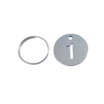 Ανοξείδωτο ατσάλι - στρογγυλός κενός ετικέτα κλειδιού, αντι-απώλεια, μεταλλική αναμνηστική κάρτα