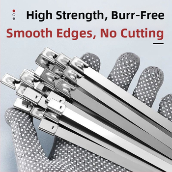 Polipropileno kabelių dirželiai su savarankišku užraktu, 50 vnt.