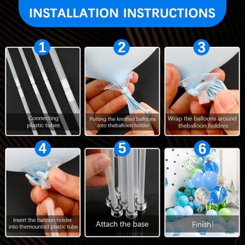 Στήριγμα μπαλόνων για τραπέζι με επτά κεφαλές — Flying Shield, πλαστικό; IP: Όχι; Κατάλληλες γιορτές: γενέθλια, Χριστούγεννα, Ημέρα της μητέρας, Ημέρα του πατέρα