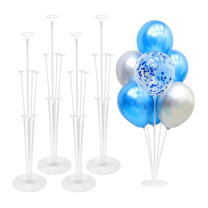 Sedemhlavý balónový stolný stojan — Flying Shield, plast; IP: Nie; vhodné oslavy: narodeniny, Vianoce, Deň matiek, Deň otcov