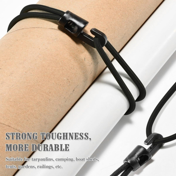 20 vnt guminių įtemptuvų su kilpomis, atsparus vandeniui oilcloth lagaminams, konstrukcija iš PP + latekso šilko + polipropileno šilko