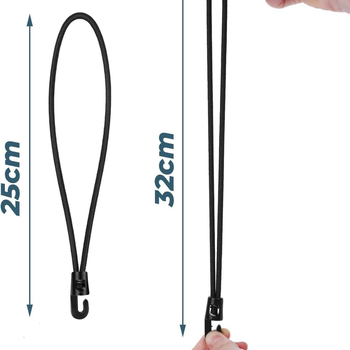 20 vnt guminių įtemptuvų su kilpomis, atsparus vandeniui oilcloth lagaminams, konstrukcija iš PP + latekso šilko + polipropileno šilko