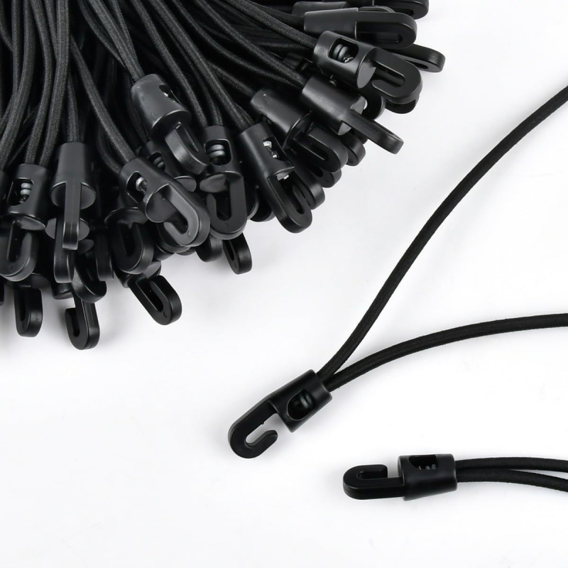 20 vnt guminių įtemptuvų su kilpomis, atsparus vandeniui oilcloth lagaminams, konstrukcija iš PP + latekso šilko + polipropileno šilko