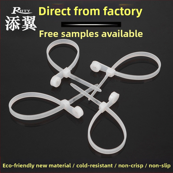 Savęs užrakinama kabelio juosta iš nailono 66, traukos jėga 15-18 kg, diapazonas 3-32 mm, -20°C iki 80°C, degimo klasė 94V-2