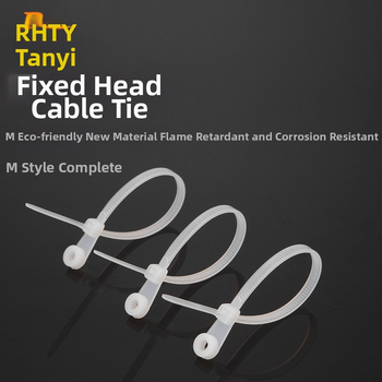 Savęs užrakinama kabelio juosta iš nailono 66, traukos jėga 15-18 kg, diapazonas 3-32 mm, -20°C iki 80°C, degimo klasė 94V-2