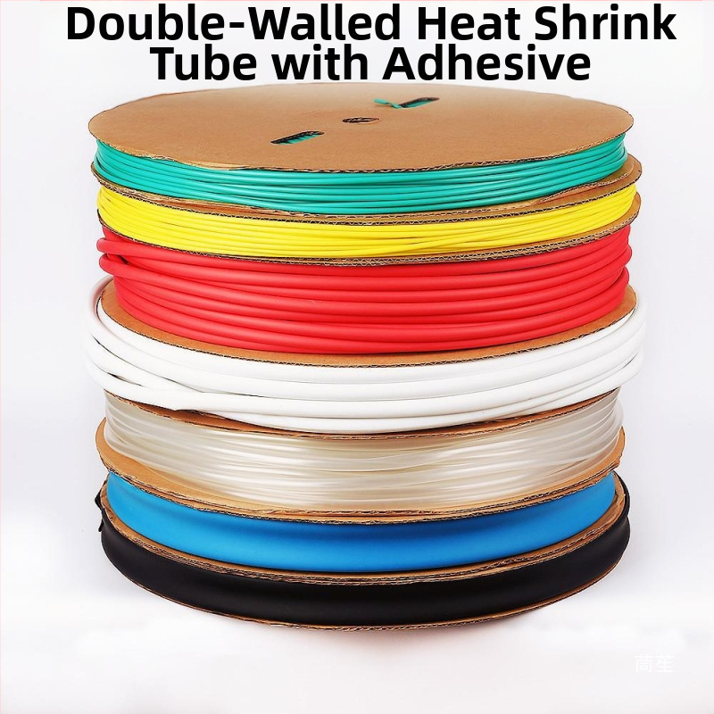 Термоусадна тръба с лепило 4:1 за електрическо обслужване, комплект за кабели/данни кабели, 3-кратно свиване