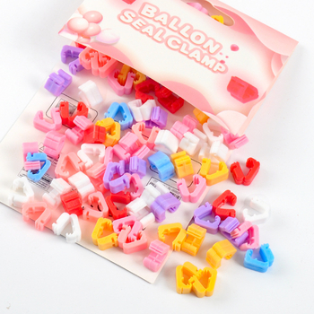 Пластмасови клипове за запечатване на балони, кръгли, за украса, PF1D3, комплект 100