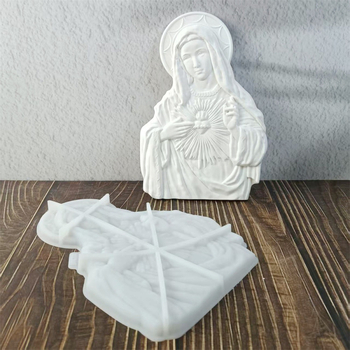 Silikónová forma pre DIY sadrovú dekoráciu, tvar srdca na stenu
