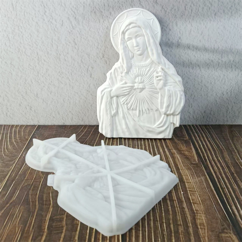Silikónová forma pre DIY sadrovú dekoráciu, tvar srdca na stenu