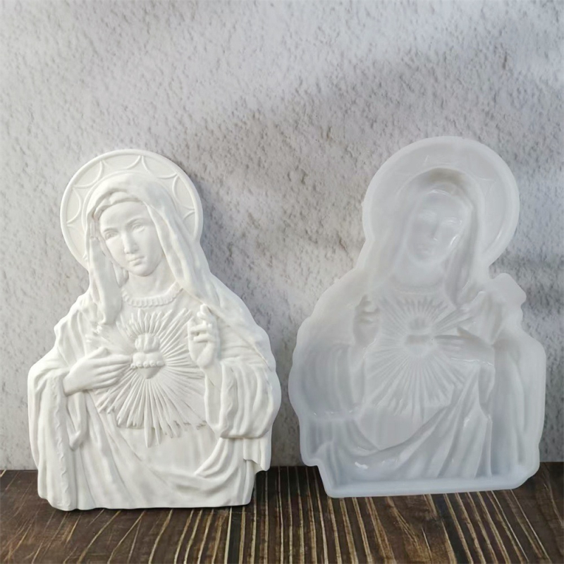 Silikónová forma pre DIY sadrovú dekoráciu, tvar srdca na stenu