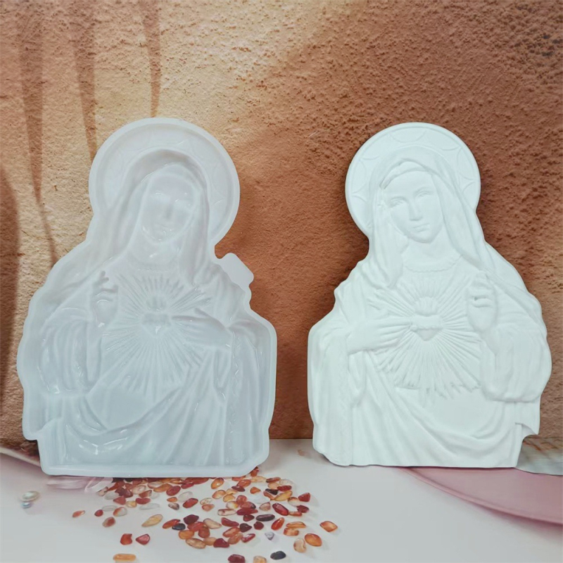 Silikónová forma pre DIY sadrovú dekoráciu, tvar srdca na stenu