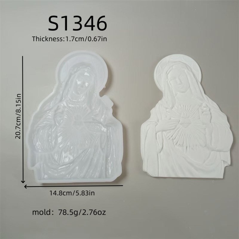 Silikónová forma pre DIY sadrovú dekoráciu, tvar srdca na stenu