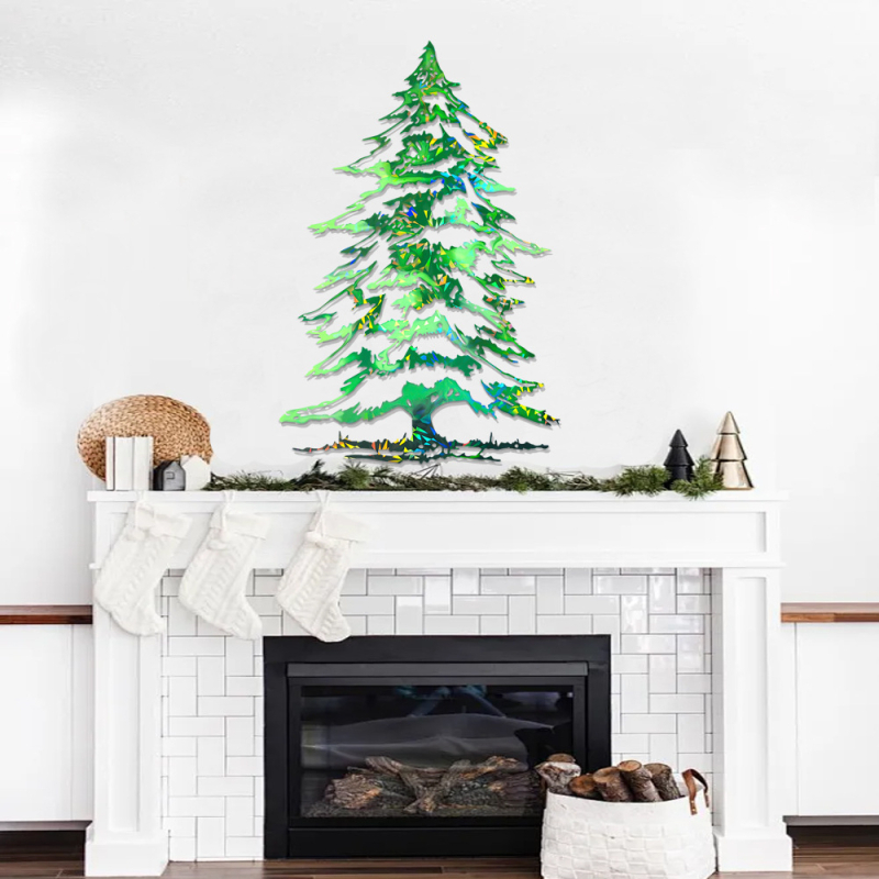 Силиконова епоксидна форма за коледно дърво за стенна украса — неправилна форма, опаковка OPP, стартирала през 2024.