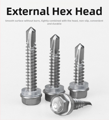 Стоманен винт с външна шестогранна глава, самонарезен и самодръжащ, dovetail тип, 410, клас 4, GB/T 15856.4-2002