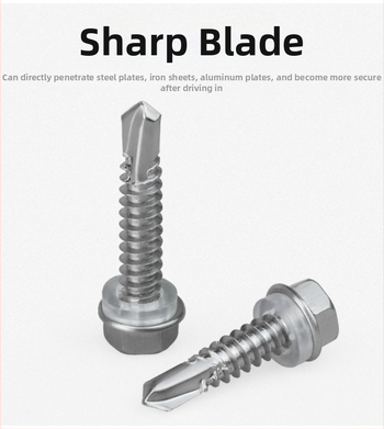 Стоманен винт с външна шестогранна глава, самонарезен и самодръжащ, dovetail тип, 410, клас 4, GB/T 15856.4-2002