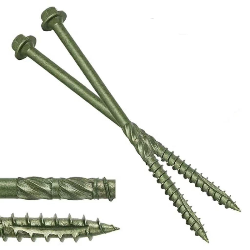 Дървени винтове със шестоглава фланцова глава – оксидно-черно покритие, Q215a въглеродна стомана, клас 12.9