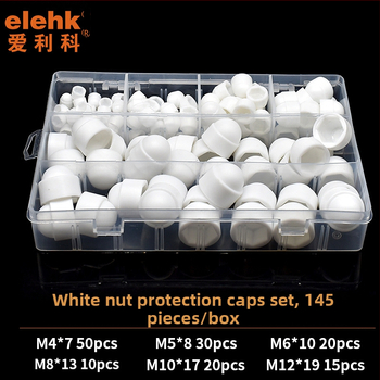 Пластмасови прахозащитни капачета за шестогранни винтове, комплект 145 бр., в малка кутия, защита на гайките