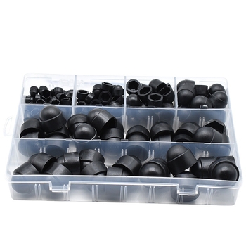 Пластмасови прахозащитни капачета за шестогранни винтове, комплект 145 бр., в малка кутия, защита на гайките