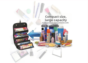 Roll-N-Go FW-1008 Τσαντάκι Μακιγιάζ, κυβοειδούς σχήματος από PVC, με λειτουργία σφράγισης, για τοίχο