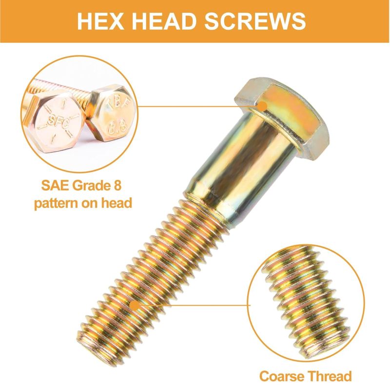 707 броя DIN 933 външни шестогранни болтове комплект, галванизирана въглеродна стомана, клас 8.8