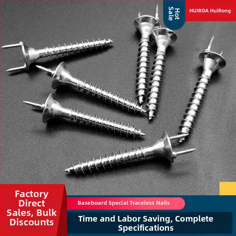 Двуглавни гвоздеи с форма на овчи рог за дървен фурнир и первази — без видими следи, галванизирана обикновена въглеродна стомана, клас А