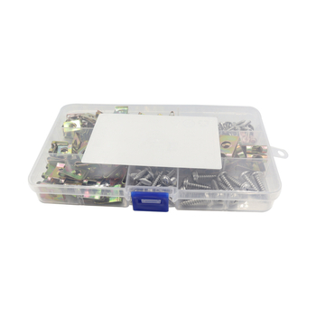 Комплект клип-гайки (тип карта и U-образни пружинни гайки) — Wofan, галванизирана стомана, GB6170-86, стандартна якост